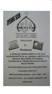 ASJA Museum Flyer